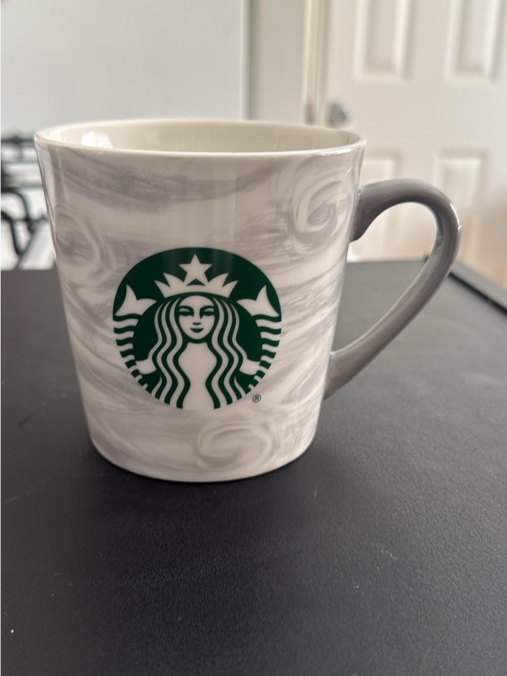 Starbucks White and Light Gray Logo Ceramic Mug